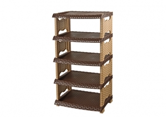 Rattan 5-Tier Shoe Shelf