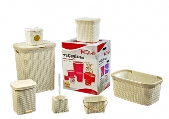 Rattan Bathroom Set