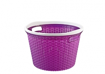 Rattan Round Laundry Basket (35 lt)